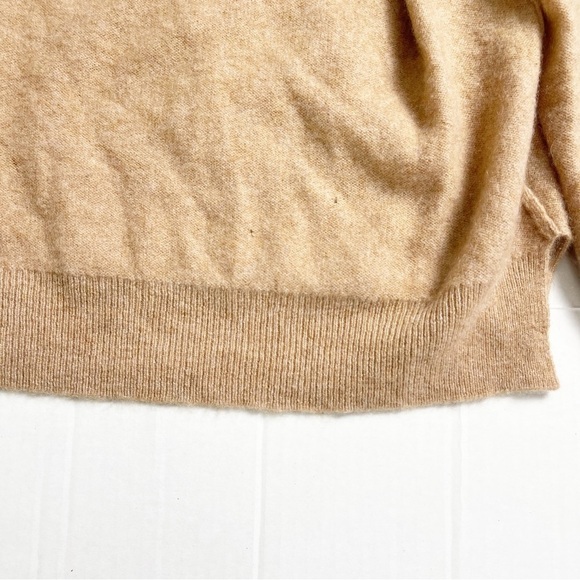 FREE PEOPLE Women’s Camel Harmony 100% Cashmere V-Neck Sweater - XS - Picture 12 of 13